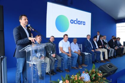Prefeito Vilela inaugura planta piloto da Aclara com investimento de R$ 30 milhões em Aparecida