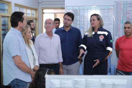 Prefeito Leandro Vilela e deputado Rubens Otoni visitam serviços de saúde em Aparecida
