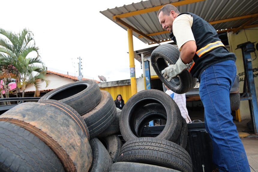 Prefeitura de Aparecida realiza mutirão de coleta de pneus para combate ao Aedes