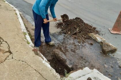 Prefeitura de Aparecida intensifica limpeza de bocas de lobo e galerias pluviais