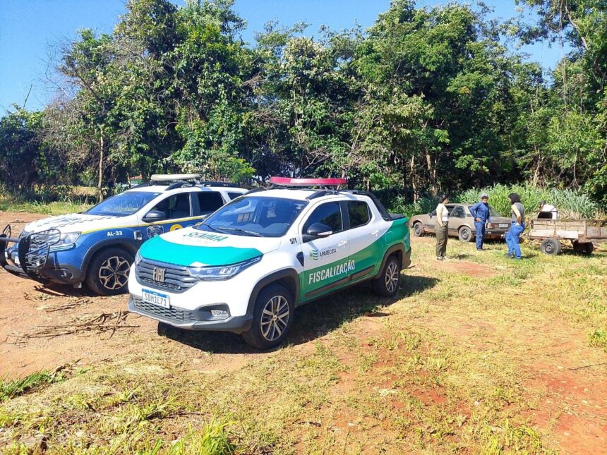 GCM e Semma realizam flagrante de descarte irregular em Aparecida
