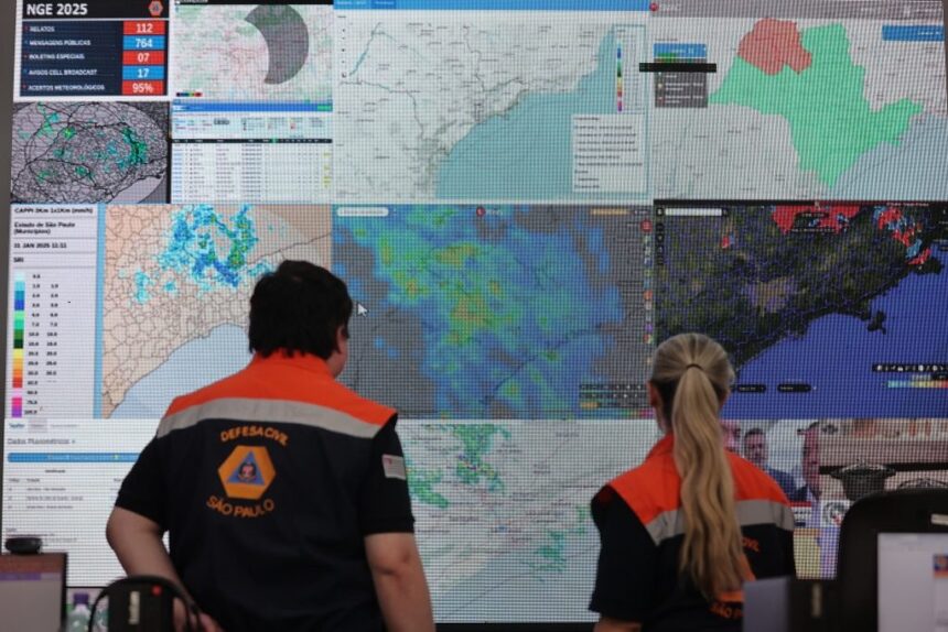 Defesa Civil alerta para temporais em São Paulo entre 6 e 8 de março