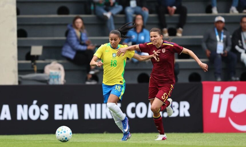 Seleção feminina perde para a Venezuela por 2 a 1 em amistoso