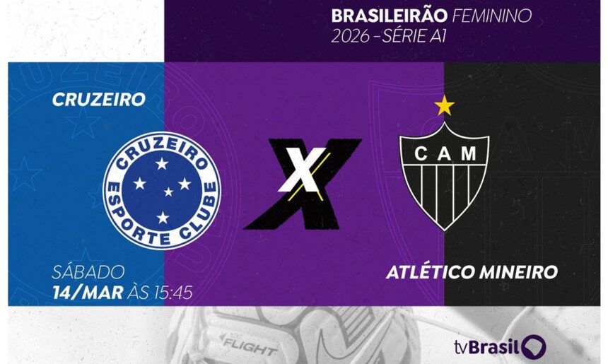 TV Brasil transmite jogo entre Cruzeiro e Atlético Mineiro neste sábado